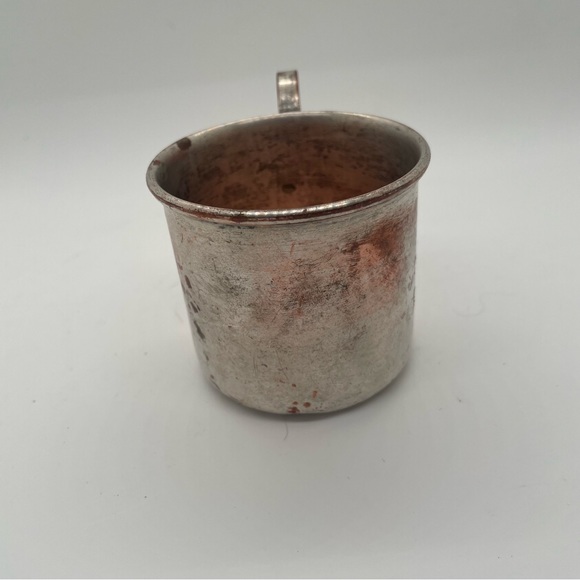Vntge child's cup silver on copper modern design manufacturers stamped Trent - Picture 6 of 12